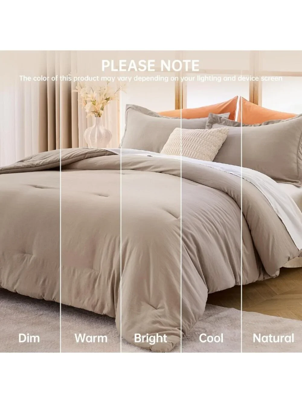 Queen Size Ultra Soft Down Alternative Comforter Set - 3 Piece Lightweight